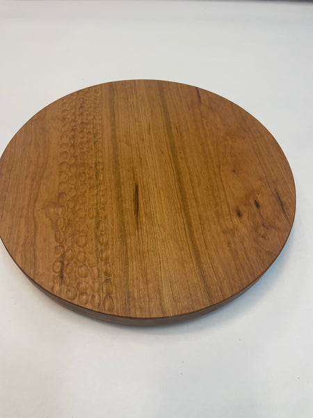 "Busy Susan" - 13 3/4" Lazy Susan in Cherry with Texture - BS27