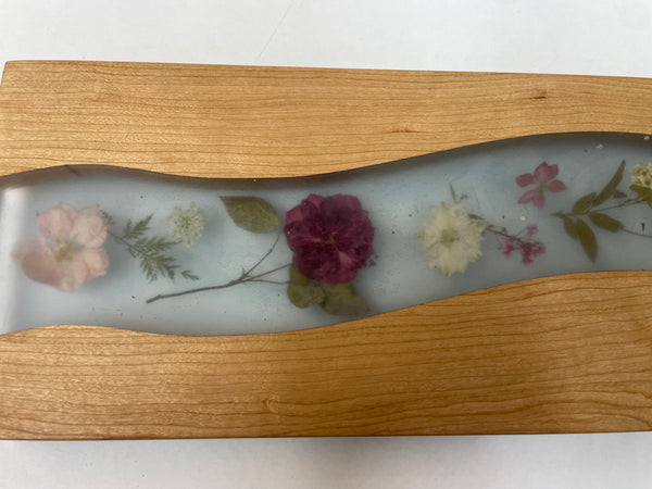Cheese Slicer with Epoxy and Dried Flowers, Long - SFLC23