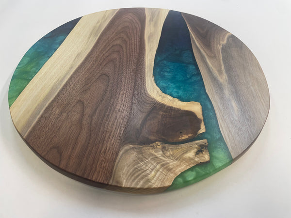 "Busy Susan"  16 1/2" Lazy Susan with Epoxy -  BS94