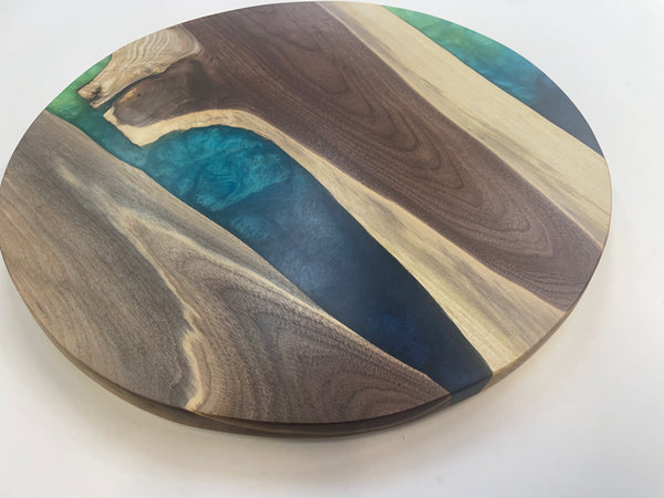 "Busy Susan"  16 1/2" Lazy Susan with Epoxy -  BS94